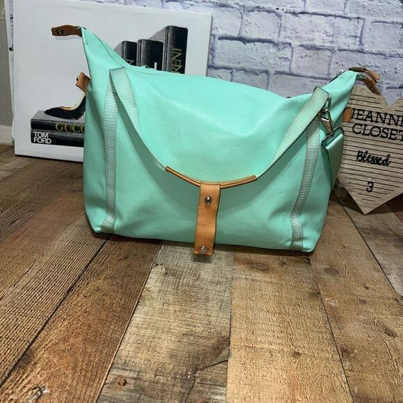 Jon Hart The Weekender Travel Bag 22'' Mint Coated Canvas Duffle Tote Luggage - Picture 5 of 15